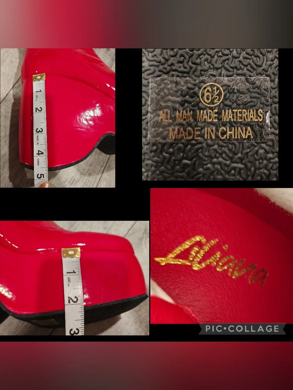 🛸❤️NWOT Liliana Patent Cherry Red Wave Platform Space Boots🛸❤️